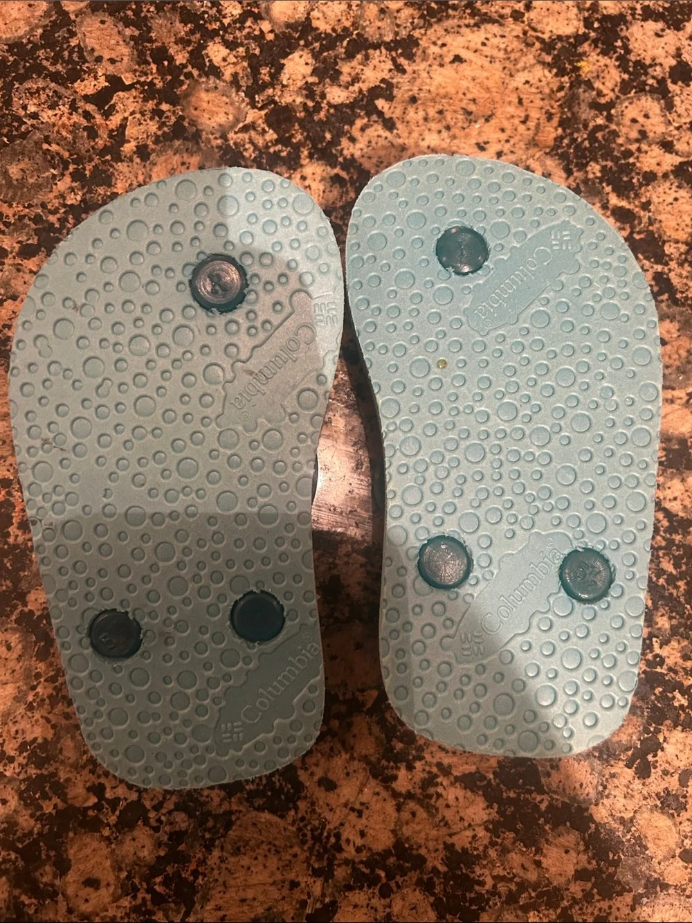 Columbia Kids Teal Floral-Print Flip Flops